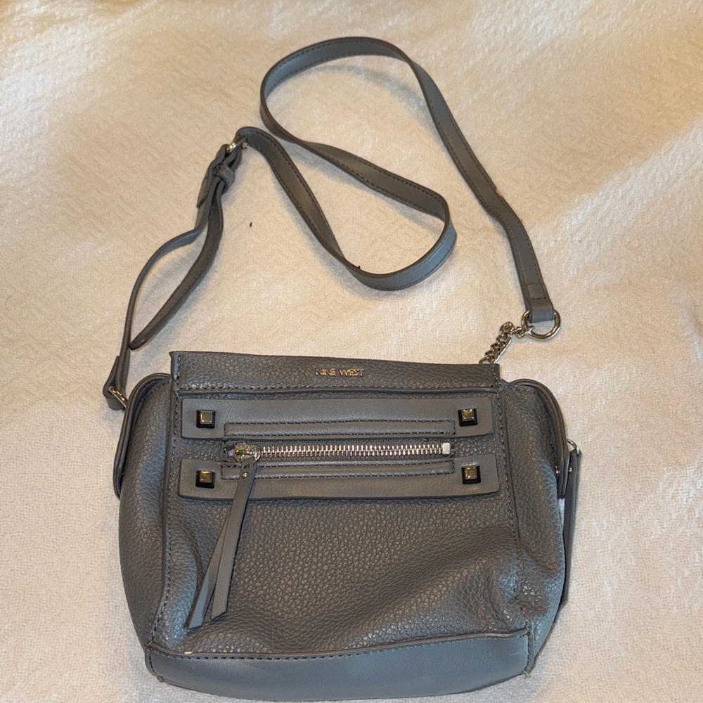 Nine West Gray Adjustable Crossbody Bag
